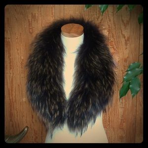 Real Fox Fur Blonde Tipped Brown Jacket Collar